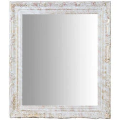 Specchio Vintage Da Parete 74x64x4 Cm Specchio Shabby Bianco Argento Anticato Specchiera Bagno A Muro Specchio Da Parete