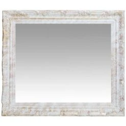 Specchio Vintage Da Parete 74x64x4 Cm Specchio Shabby Bianco Argento Anticato Specchiera Bagno A Muro Specchio Da Parete -Armonia Decor 18030135 4