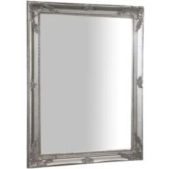 Specchio Specchiera Da Parete E Appendere Verticale/orizzontale L62xPR3xH82 Cm Finitura Argento Anticato.