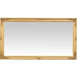 Specchio Specchiera Da Parete E Appendere E Appendere Verticale/orizzontale L72xPR3xH132 Cm Finitura Oro Anticato. -Armonia Decor 18030140 4