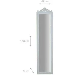 Specchio Da Terra Camera Da Letto 178x43 Cm Specchio Grande Da Terra In Legno Color Bianco Specchio Lungo 8 Specchio Da Terra Camera Da Letto 178x43 Cm Specchio Grande Da Terra In Legno Color Bianco Specchio Lungo -Armonia Decor 18030387 2