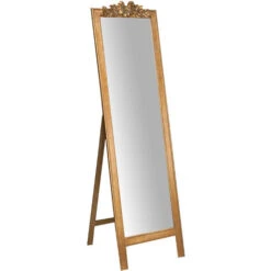 Specchio Da Terra Camera Da Letto 175x50x40 Cm Specchio Grande Da Terra In Legno Color Oro Specchio Lungo