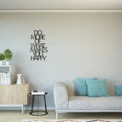 Decorazione In Metallo Frasi - Wall Art Muro - Citazioni - Happy - Per Soggiorno, Camera - Nero In Acciaio, 41 X 0,15 X 70 Cm 7 Decorazione In Metallo Frasi - Wall Art Muro - Citazioni - Happy - Per Soggiorno, Camera - Nero In Acciaio, 41 X 0,15 X 70 Cm -Armonia Decor 18217806 2
