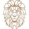 Decorazione In Metallo Lion - Wall Art Muro - Testa Di Leone - Per Soggiorno, Camera - Color Rame In Acciaio, 40 X 0,15 X 50 Cm -Armonia Decor 18265821 1