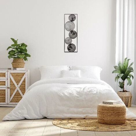 Decorazione In Metallo 3D Lines - Wall Art Muro - Per Camera, Soggiorno, Ingresso - Multicolore In Metallo, 31 X 3 X 89,5 Cm 4 Decorazione In Metallo 3D Lines - Wall Art Muro - Per Camera, Soggiorno, Ingresso - Multicolore In Metallo, 31 X 3 X 89,5 Cm - immagine 2