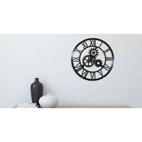 Orologio Da Parete Muro - Ingranaggi - Per Soggiorno, Cucina - Multicolore In Metallo, 50 X 0,16 X 50 Cm 7 Orologio Da Parete Muro - Ingranaggi - Per Soggiorno, Cucina - Multicolore In Metallo, 50 X 0,16 X 50 Cm - immagine 5