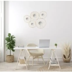 Decorazione In Metallo 3D Shapes - Wall Art Muro - Per Camera, Soggiorno - Oro, Cromo In Metallo, Vetro, 78 X 4 X 58 Cm -Armonia Decor 18580352 5