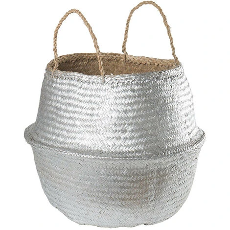 SKLUM Cesta Kahs Mah Ø35 X 32 Cm Argento 3 SKLUM Cesta Kahs Mah Ø35 X 32 Cm Argento