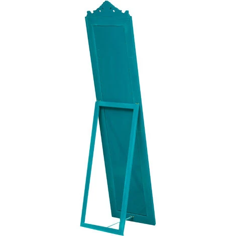 Specchio Specchiera Da Terra A Pavimento L43xPR3,5xH178 Cm Finitura Azzurra. 7 Specchio Specchiera Da Terra A Pavimento L43xPR3,5xH178 Cm Finitura Azzurra. - immagine 5
