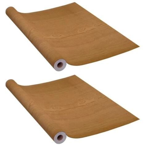 Pellicole Autoadesive Per Porte 2 Pz Rovere Chiaro 210x90cm PVC VidaXL 3 Pellicole Autoadesive Per Porte 2 Pz Rovere Chiaro 210x90cm PVC VidaXL
