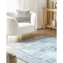 Tappeto In Tessuto Blu A Pelo Corto 140 X 200 Cm Almus -Armonia Decor 19655117 2