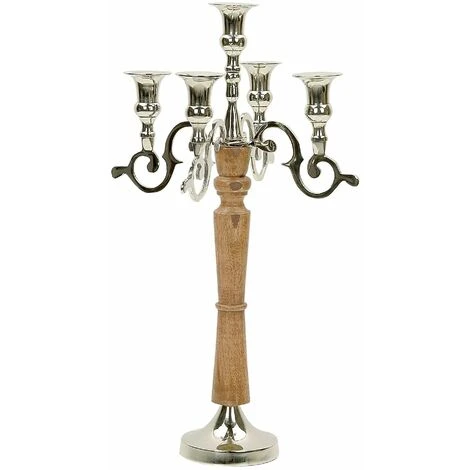Portacandele Candelabro In Alluminio Color Argento Stile Vintage Glamour Sohag 3 Portacandele Candelabro In Alluminio Color Argento Stile Vintage Glamour Sohag