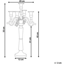 Portacandele Candelabro In Alluminio Color Argento Stile Vintage Glamour Sohag 9 Portacandele Candelabro In Alluminio Color Argento Stile Vintage Glamour Sohag -Armonia Decor 19903219 3