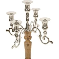 Portacandele Candelabro In Alluminio Color Argento Stile Vintage Glamour Sohag 10 Portacandele Candelabro In Alluminio Color Argento Stile Vintage Glamour Sohag -Armonia Decor 19903219 4