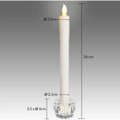 4 Candele LED Monzana In Vera Cera Con Portacandele In Vetro A Batterie Da Tavolo Luce Bianca Calda -Armonia Decor 20031133 5