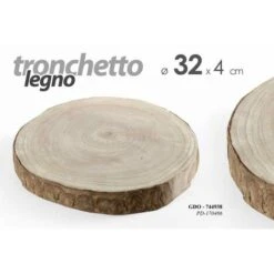 Tronco In Legno Per Decorazione Cm 32 X 4 H