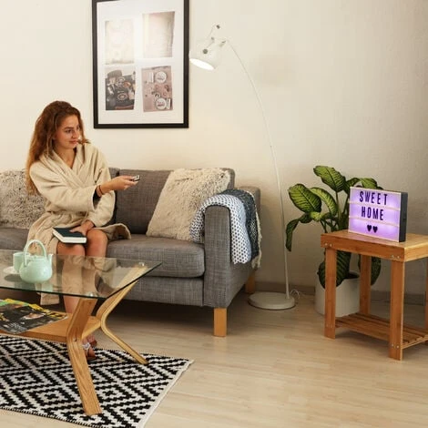 Relaxdays Light Box Cambia Colore, Insegna Luminosa, 85 Lettere & Simboli, 3 Righe, A Batterie, Lampada, Cornice, Bianco 5 Relaxdays Light Box Cambia Colore, Insegna Luminosa, 85 Lettere & Simboli, 3 Righe, A Batterie, Lampada, Cornice, Bianco - immagine 3