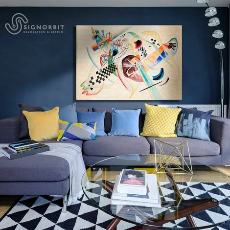 On White - Kandinsky - Quadro Stampa Su Canvas Con Telaio In Legno 50x70 Cm 5 On White - Kandinsky - Quadro Stampa Su Canvas Con Telaio In Legno 50x70 Cm - immagine 3