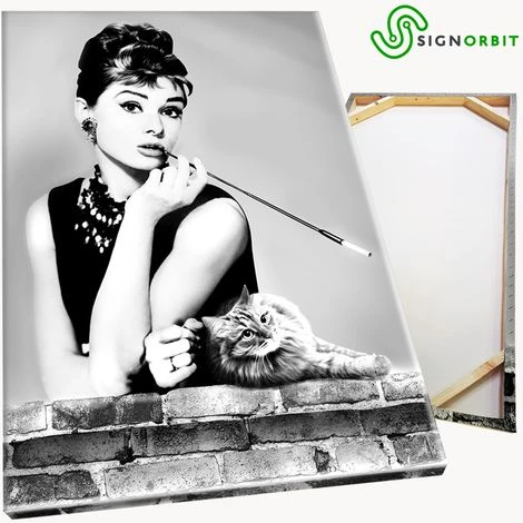 Audrey Hepburn Colazione Da Tiffany - Quadro Canvas Stampata - Con Telaio In Legno 70x50 Cm 5 Audrey Hepburn Colazione Da Tiffany - Quadro Canvas Stampata - Con Telaio In Legno 70x50 Cm - immagine 3