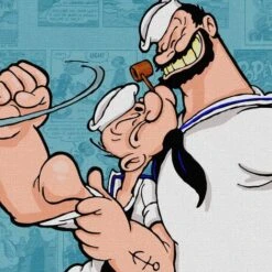 Braccio Di Ferro - Popeye - Tela Stampata - Tela Canvas D'arredo Montata Su Telaio In Legno 100x50 Cm 8 Braccio Di Ferro - Popeye - Tela Stampata - Tela Canvas D'arredo Montata Su Telaio In Legno 100x50 Cm -Armonia Decor 21609323 3