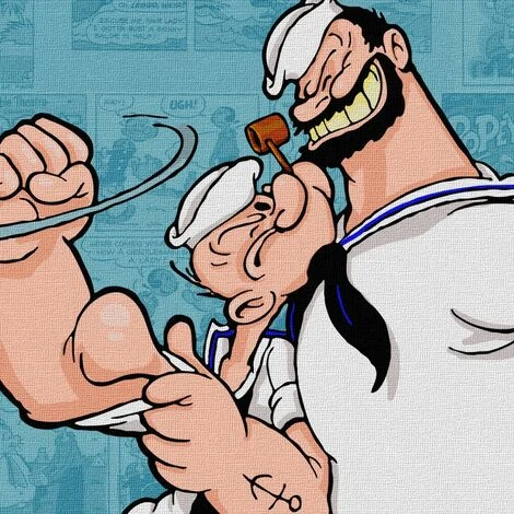 Braccio Di Ferro - Popeye - Tela Stampata - Tela Canvas D'arredo Montata Su Telaio In Legno 100x50 Cm 5 Braccio Di Ferro - Popeye - Tela Stampata - Tela Canvas D'arredo Montata Su Telaio In Legno 100x50 Cm - immagine 3