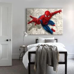 SPIDERMAN - Fumetto - Quadro Canvas Su Telaio In Legno 70x50 Cm