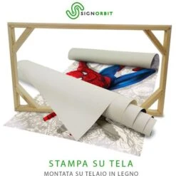 SPIDERMAN - Fumetto - Quadro Canvas Su Telaio In Legno 70x50 Cm -Armonia Decor 21609328 3