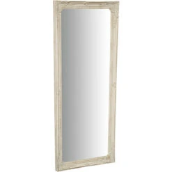 Specchio Specchiera Da Parete E Appendere Verticale/orizzontale L35xPR4xH82 Cm Finitura Bianco Anticato