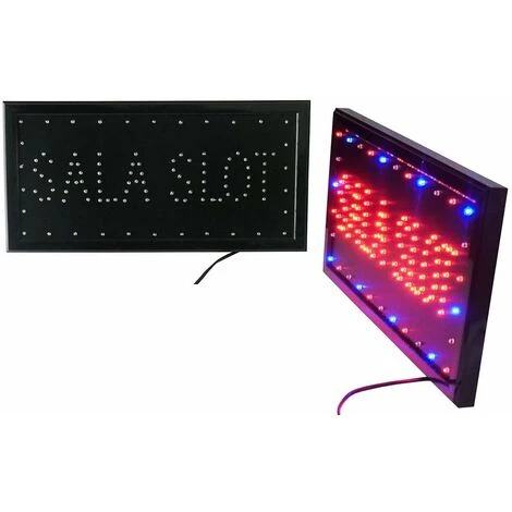 INSEGNA A LED LUMINOSA INSEGNE LUMINOSE CON SCRITTA SALA SLOT SCRITTA LED 4 INSEGNA A LED LUMINOSA INSEGNE LUMINOSE CON SCRITTA SALA SLOT SCRITTA LED - immagine 2