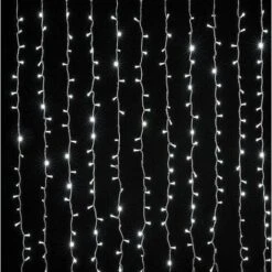 TENDA LUMINOSA BIANCO FREDDO A LED NATALE NATALIZIA PER ESTERNO E INTERNO 10MT 1.20MT 640 LED