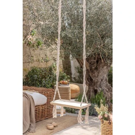 SKLUM Altalena Decorativa Ukel Legno Naturale 4 SKLUM Altalena Decorativa Ukel Legno Naturale - immagine 2