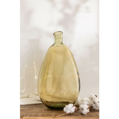 SKLUM Vaso In Vetro Riciclato 46 Cm Boyte Giallo Ocra 4 SKLUM Vaso In Vetro Riciclato 46 Cm Boyte Giallo Ocra - immagine 2