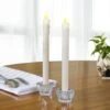 Candele Da Tavolo Set Da 12 Candele LED Con Porta Candele In Vetro Fiamma Tremolante A Batteria Ø 2,1x26 Cm Candele Elettriche Candele Per Candelabro Candele Lunghe