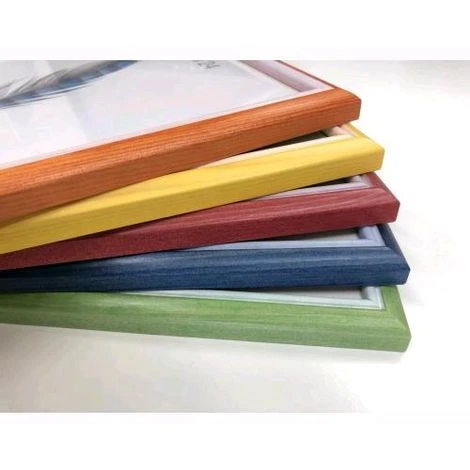 Cornice Foto Stampe RAINBOW Legno Di Pino Doppio Colore GIALLO/BIANCO 18x24 Cm 4 Cornice Foto Stampe RAINBOW Legno Di Pino Doppio Colore GIALLO/BIANCO 18x24 Cm - immagine 2