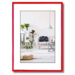Cornice Foto Stampe Portafoto Quadro Minimal HOOKER PVC Colore ROSSO 18x24 Cm