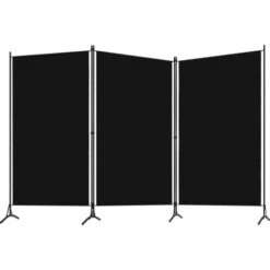 Paravento A 3 Pannelli Nero 260x180 Cm VidaXL 8 Paravento A 3 Pannelli Nero 260x180 Cm VidaXL -Armonia Decor 24068819 2