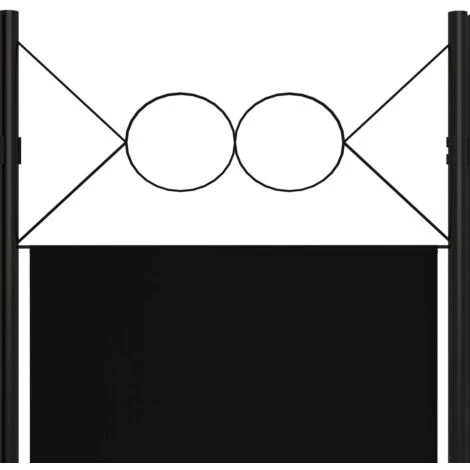 Paravento A 4 Pannelli Nero 160x180 Cm VidaXL 7 Paravento A 4 Pannelli Nero 160x180 Cm VidaXL - immagine 5