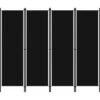 Paravento A 4 Pannelli Nero 200x180 Cm VidaXL -Armonia Decor 24099214 1
