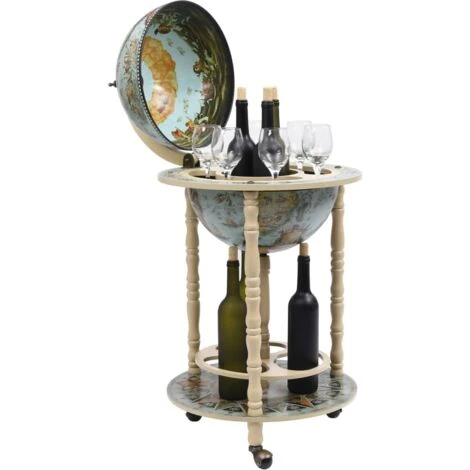 Cantinetta A Globo Da Bar Con Supporto In Eucalipto Blu VidaXL 6 Cantinetta A Globo Da Bar Con Supporto In Eucalipto Blu VidaXL - immagine 4