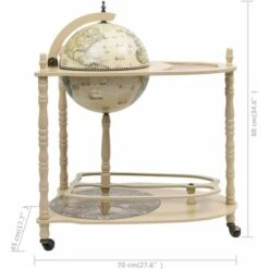 Bar A Globo Portavini Supporto In Eucalipto Autoportante Verde VidaXL -Armonia Decor 24099229 3