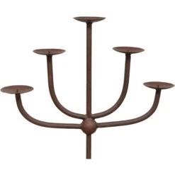 CANDELIERE A PIANTANA IN FERRO BATTUTO LAVORATO A MANO 9 CANDELIERE A PIANTANA IN FERRO BATTUTO LAVORATO A MANO -Armonia Decor 24506524 3