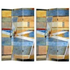 Paravento Separe 3 Pannelli Stampa Fronte Retro Quadro Astratto Divisori 180x120 7 Paravento Separe 3 Pannelli Stampa Fronte Retro Quadro Astratto Divisori 180x120 -Armonia Decor 25094024 3