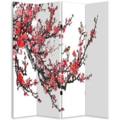 Paravento Separe 4 Pannelli Stampa Fronte Retro Ciliegio Giapponese 180x160cm -Armonia Decor 25094037 3