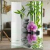 Paravento Separe 3 Pannelli Stampa Fronte Retro Pietre Orchidea ZEN 180x120cm -Armonia Decor 25094079 1