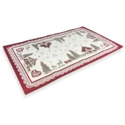 TAPPETO TIROLESE DA MONTAGNA VALBADIA ROSSO Cm. 50x90