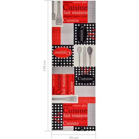 Tappetino Da Cucina Lavabile Cuisine 45x150 Cm VidaXL 5 Tappetino Da Cucina Lavabile Cuisine 45x150 Cm VidaXL - immagine 3