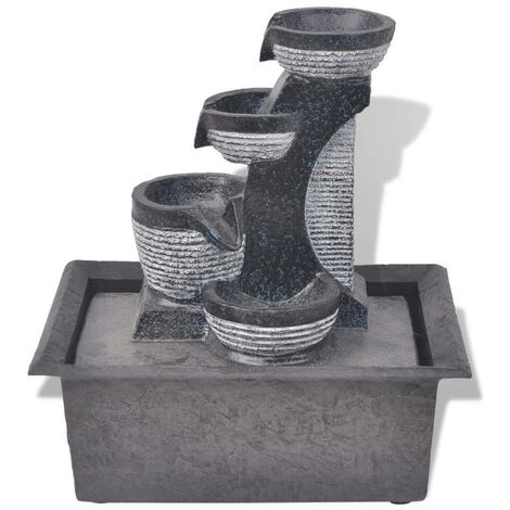 Hommoo Fontana Da Interno Con Luci A LED In Poliresina VD08800 5 Hommoo Fontana Da Interno Con Luci A LED In Poliresina VD08800 - immagine 3