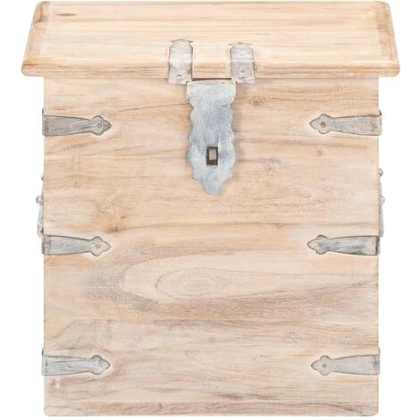 Baule 40x40x40 Cm In Legno Massello Di Acacia VidaXL 6 Baule 40x40x40 Cm In Legno Massello Di Acacia VidaXL - immagine 4