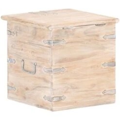 Baule 40x40x40 Cm In Legno Massello Di Acacia VidaXL 11 Baule 40x40x40 Cm In Legno Massello Di Acacia VidaXL -Armonia Decor 26776330 5