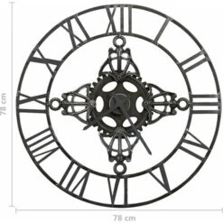 Orologio Da Parete Argento 78 Cm In Metallo VidaXL -Armonia Decor 26861814 3